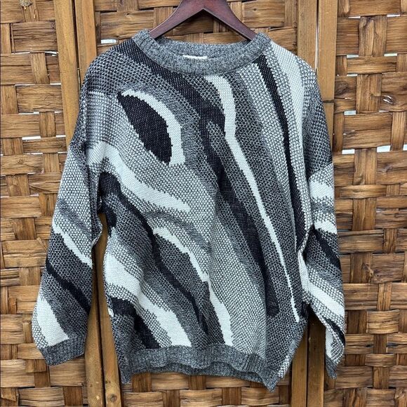 Vintage Mens Porto Bello Abstract Patterned Sweater Sz M - Picture 1 of 4
